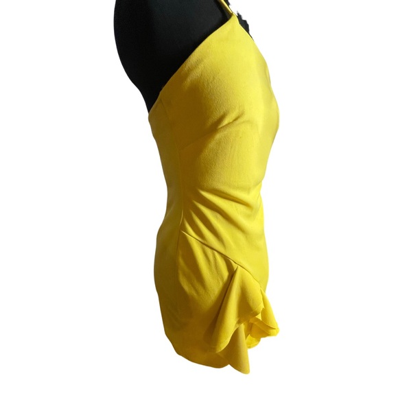 Yellow Bebe Ruffle Dress - Picture 5 of 6